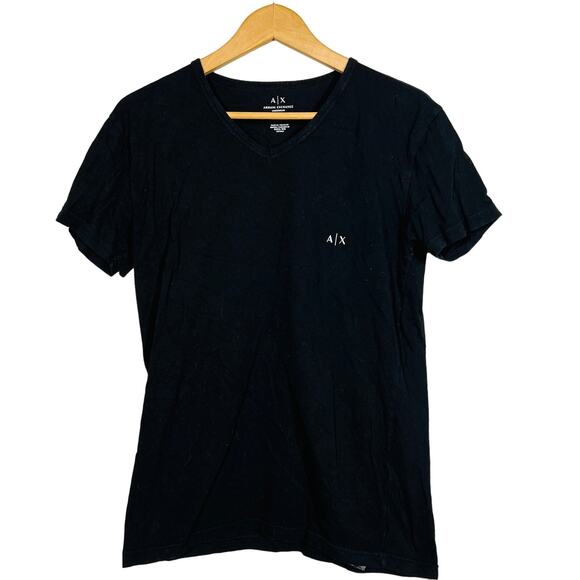 Armani Exchange Underwear V Neck Tee Basic Black Short Sleeve Slim Cut - XL - Picture 1 of 4